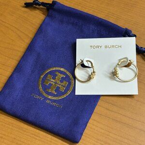 Tory Burch Small Eleanor Gold Hoop Earrings